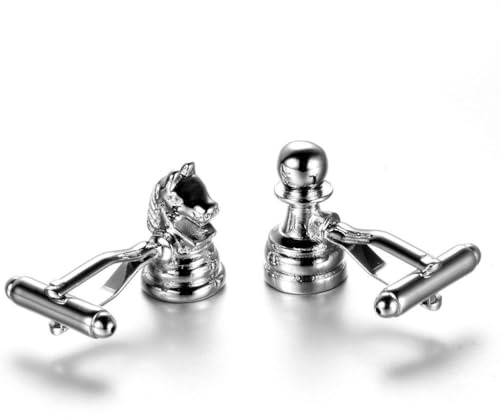 Allayu Trendiga manschettknappar unika herrmanschettknappar silverfärgade att bära vid tillfällen 18x11mm stilstorlek ca 1811mm / 0,71 x 0,43 tum skjortmanschettknappar herr