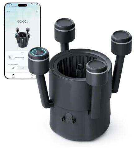 YVAAASIYC Skimmer robotico di Superficie V5, pulitore for Piscine con aspirazione Potente, Doppio Motore, Filtro da 5 Litri, Doppia modalità Pulizia