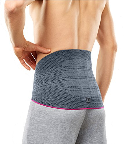 medi Lumbamed basic Rückenbandage Herren – Rückenstützgürtel zur Stabilisierung der LWS & Entlastung im Alltag – elastischer Rückengurt für sicheren Halt, atmungsaktiv & komfortabel – Silber Größe IV