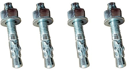 Juego de montaje para protección contra impactos 1A-Safety AFS-A, juego de anclajes de suelo (paquete de 4 unidades)