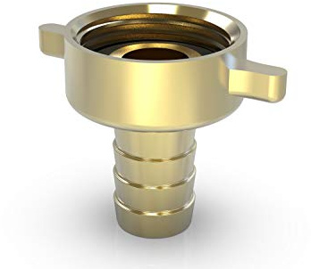 ABA Beul 55001.106.2 slangmontering med vingmutter 3/4 för slang 3/4 (19 mm), med EPDM-tätning, mässing