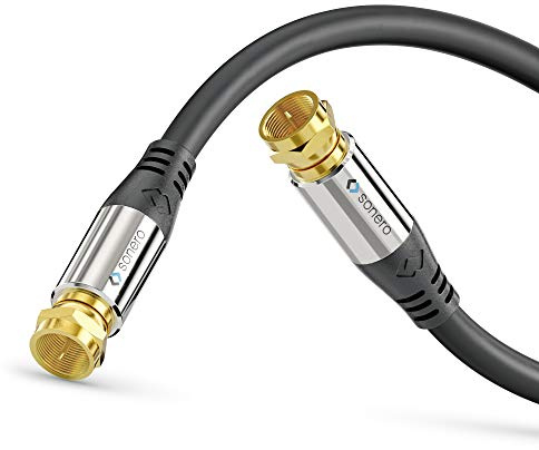 Sonero Premium Sat Antennenkabel / Koaxialkabel, 2,00m, schwarz