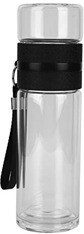 Bouteille D'eau en Verre, Gobelet à Thé à Double Paroi, Tasse de Voyage de 500 Ml avec Infuseur à Thé Amovible, Idéale pour Préparer du Thé en Vrac, du Café, du Thé aux Fleurs de Fruits