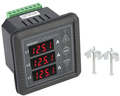 Einbaumessgerät für Strom,Digital Display AC Strommessgerät,AC Strommessgerät,Dreiphasen AC Amperemeter Tester AC 165 -275 V 40-70 Hz