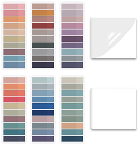 Adhesive Page Marker, 1300 Pieces Coloured Indexing Tabs and Transparent Sticky Notes, Sticky Notes, Index Tabs, Separator Labels, for Document, File, Book