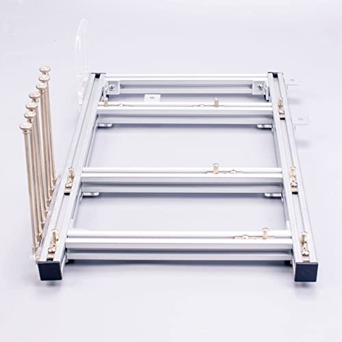 PUSOKEI ATX Computer Open Case Bracket, DIY Computer Motherboard Case Rack Support 4 PCI Slot, PC Open Frame Test Bench Aluminium DIY Bare Frame, Gute Wärmeableitung(Silber)