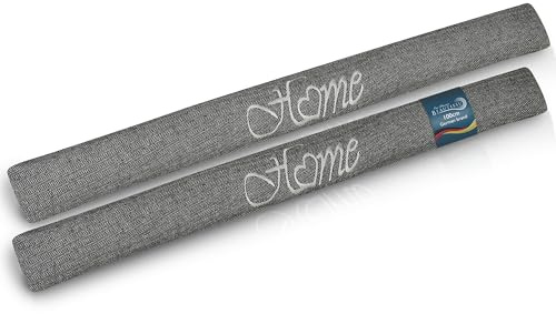 Beautissu 2er Set Zugluftstopper Windstopper Türvorleger Haustür Rolle Home | 100cm lang Anthrazit als Luftstopper Luftzugstopper Zugluft Stopper Kälteschutz Türdichtung Türbodendichtung Tuuli HO