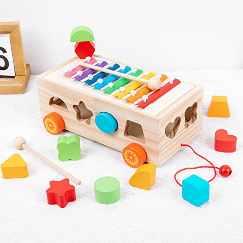 Lemiva Montessori Kinderspielzeug aus Holz/Pädagogisches Lernspielzeug - Xylofon