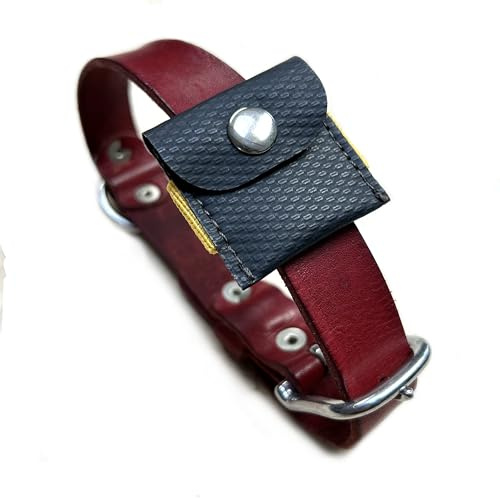Manufactica® Hunde-Täschchen „Bruno“ aus LKW-Plane – Für Hundemarke, TASSO-Marke & Apple AirTag – Handgefertigt – Viele Farbkombinationen