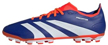 adidas Unisex Predator League 2G/3G Football Boots Artificial Grass, Lucid Blue/Cloud White/Solar Red, 12 UK