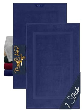 Marie´s Home 2-pack duschmatta klassisk för dusch, badkar och WC 1612,2351, 50 x 80 cm, marin