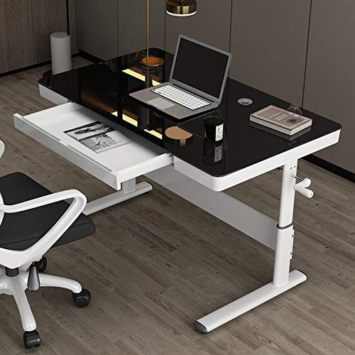 BOKNI Stehpult, Besprechungstisch, höhenverstellbarer Computertisch, Heimbüro, PC-Laptop-Schreibtisch, einfacher Studenten-Lerntisch, Schreibtisch für Schlafzimmer/Wohnzimmer/Arbeitszimmer