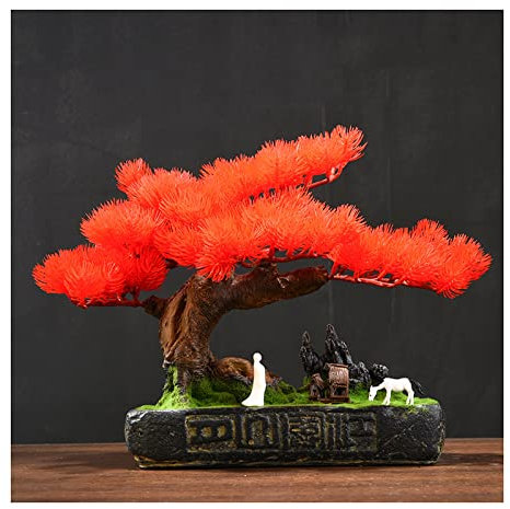Künstlicher Bonsai Bonsai-Kiefer, künstliche Topfpflanzen, Zimmerpflanzen, künstlicher Bonsai, Innendekoration for Badezimmer, Zuhause, Küche, Büro, Feng Shui-Dekoration Künstliche Zimmerpflanzen im T