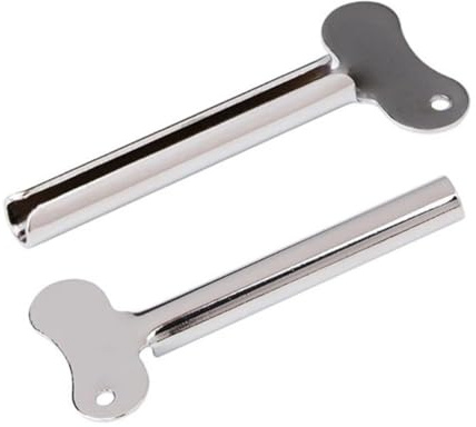 Zahnpasta-Quetscher aus Edelstahl, 2 Stück, Metall-Tubenquetscher für Schlüssel, Zahnpasta-Roller, Schlüsselroller, Auswringer, Werkzeug für Farbe, Creme, Kosmetik und Haarfärbemittel