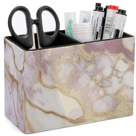 NQLYUT Stifthalter für Schreibtisch, Stiftehalter, Make-up-Pinselhalter, Marmor-Stiftbecher, Schreibtischzubehör, Stift-Organizer, Stiftebecher, Bürobedarf-Organizer