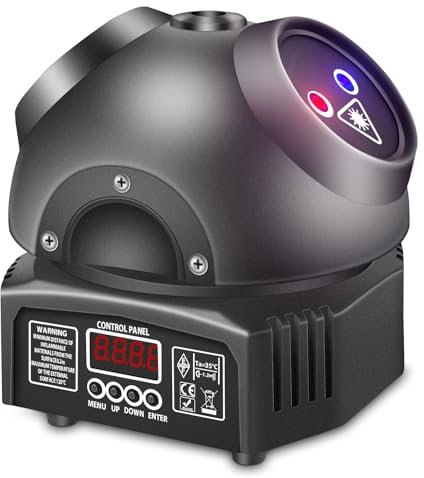 Disco Light Party Light, T105 Moving Head, LED RGB Light DJ Projector Music Controlled DJ Disco Lights, DMX Effect Spotlight, for KTV Family Reunion Wedding Birthday Halloween