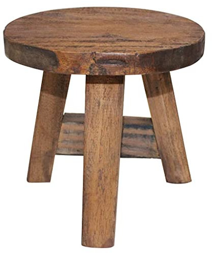 AJJHUUKI Gartenmöbel-Hocker, massives Mahagoni-Holz-Möbel