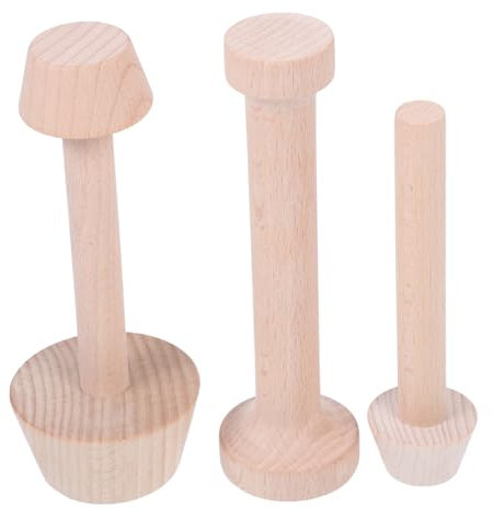 Cabilock Moldes De Madera Para Tartaletas De Huevo y Mini Tartas, Antiadherentes, Tamaño Mediano y Pequeño, Aptos Para Hornear, Set De 3 Unidades Para Repostería Casa