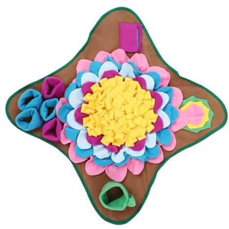 POPETPOP Pet Sniffing Pad Puzzle- für Hunde Fütterungsmatte gießen Futtermatte für Hund quietschend schnüffelteppich hundeschnüffelt Teppich Welpenzubehör Plüsch Schnüffelmatte