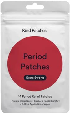 Kind Patches | Period Patches - Extra Strong | Period Relief | Botanical Plant-Based Formula with Chamomile Extract & Eucalyptus Oil | 14 Vegan Patches