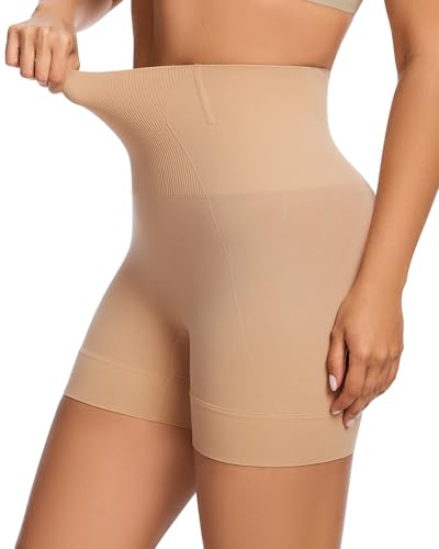 WOWENY Miederhose Damen Bauchweg Shapewear mit Bein Miederpants Stark Formend Unterwäsche Figurformend Unterhosen Shaping Hose(Hautfarbe, XXL)