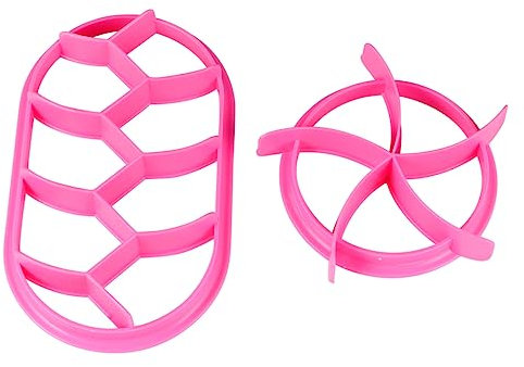 Gatuida 2piezas Moldes De Pan Para Horno Unidades Redondo y Ovalado Prensa Para Hornear Repujado Antiadherente Para Repostería