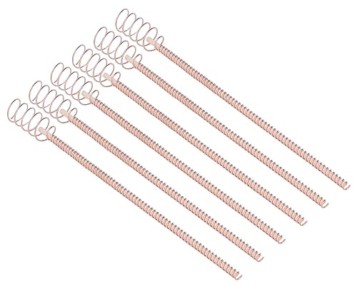 6Pcs Electroculture Plant Stakes,12 Inch Plant Support Garden Stakes Copper Coil Wire Antennas Tensor Rings Kit Copper Rods Coil Antenna Set Electronic Planting