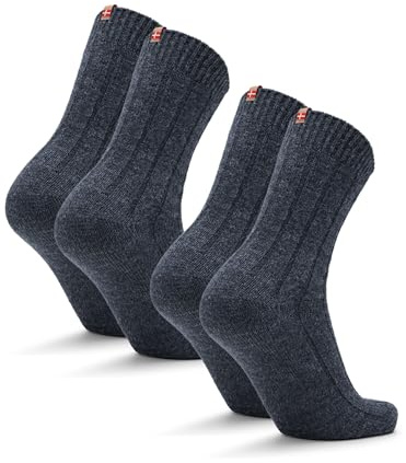 DANISH ENDURANCE Alpackaullstrumpor, Termostrumpor, 2-pack | Alpackaullstrumpor, Värmande & Mjuka med Skonsam Passform för Vinterbruk och Kalla Dagar, Unisex