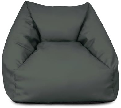 rucomfy Beanbags Snuggle Bean Bag Chair - Kids Armchair Beanbag Seat with Filling Included - Childrens Bedroom Furniture for Boys and Girls - 50 x 46 x 48cm (Slate Grey, Beanbag Only)
