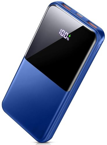 Batterie Externe 10000mAh, 22.5w Power Bank Charge Rapide Chargeur Externe USB C Input & Output avec 0-100% Écran LCD, Batterie Portable Compatible avec iPhone 16 15 14 13 Pro Max Samsung iPad etc