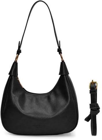 Mabecol Umhängetasche Damen Klein, PU Leder Schultertasche, Mini Handtasche | Y2K Hobo Bag, Retro Crossbody Tasche Damen Mit Zwei Abnehmbaren Riemen Für Alltag, Freizeit, Party Und Shopping