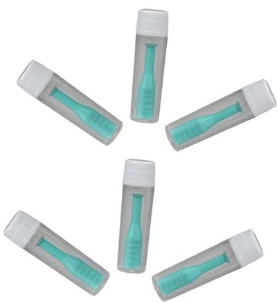 Yardwe Lens Suction Holder Inserter Remover Tool Portable Abs Material for Hard and Rgp Lenses 6pcs with Bottle Green Suitable for Daily Use and Travel