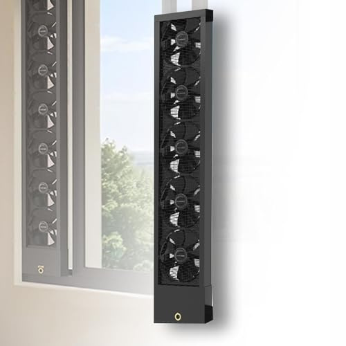 Extractor eléctrico de ventana con velocidad ajustable y diseño telescópico para ventilación de dormitorio