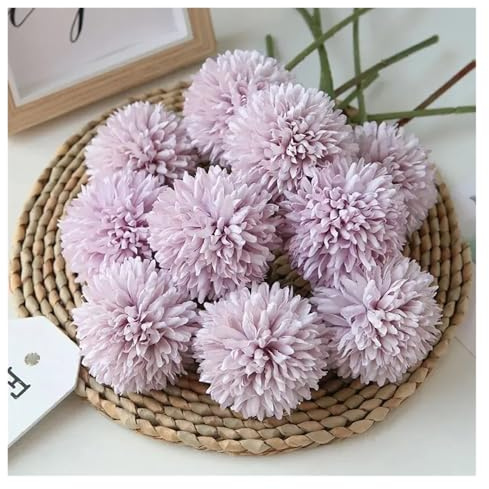 Hortensien 5 Stück künstliche Pusteblumen, gefälschte Hortensien, Brautstrauß for Hochzeiten, Dekoration for Haus und Garten, Party, Hochzeit, Winter, Weihnachten(Purple G929E)