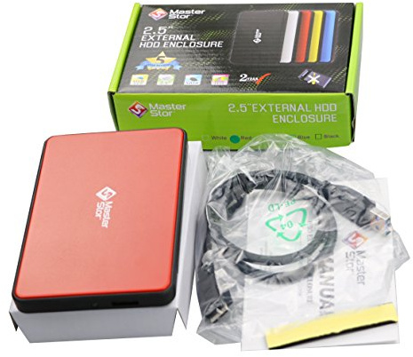 Masterstor 500 Go One Touch Backup disque dur 6,3 cm SATA disque dur externe USB 3.0 Disque Dur Externe portable ultra rapide pour ordinateur portable et PC disque dur Rouge (2 ans de garantie)