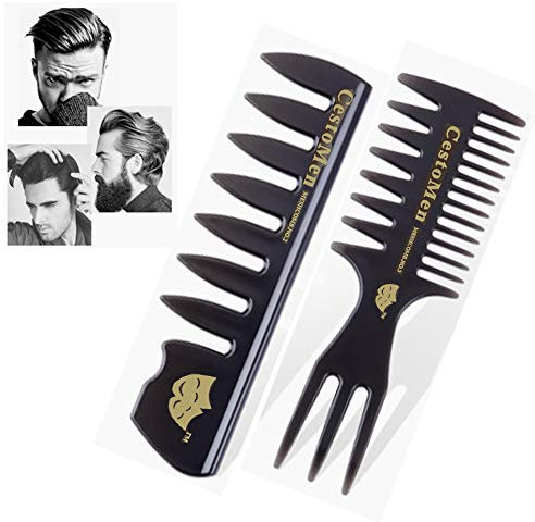 Peigne de coiffure pour homme, Ensemble de soins capillaires Brosse à cheveux démêlante Outils professionnels de brosse de coupe de forme et de coupe humide, Brosse à cheveux antistatique