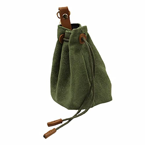 Fiacvrs Dog Treat Training Bag, Outdoor With Keychain Drawstring Pouch Walking Snack Hand Free Stylish Appearance, Waterproof Pet Snack Bag for Walking and Training(Green)
