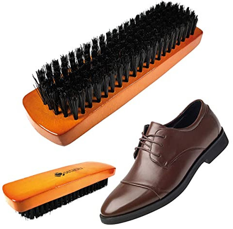 Spazzola per Scarpe in Legno per Rimuovere Polvere e Lucidare il Cuoio – Ideale per Pulizia di Stivali Militari in Pelle