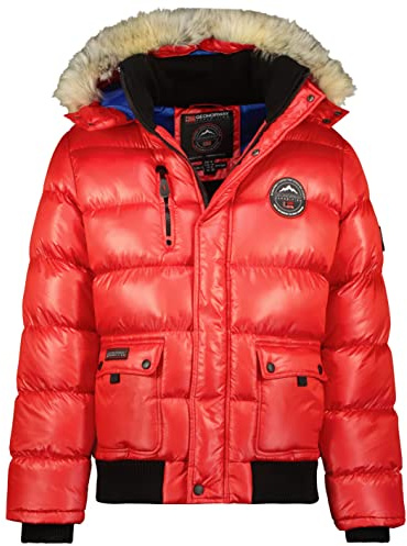 Geographical Norway Veste matelassée d'hiver pour homme - Anorak chaud doublé - Veste de ski et de snowboard pour l'hiver/automne en pack avec bonnet UD, XL