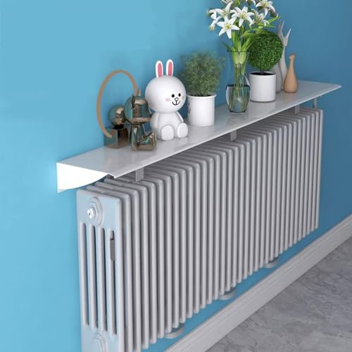 AHDFY Heizkörperregal,Heizkörper Abdeckung,40-120cm Easy Fit Heizkörperabdeckung,Ohne Stanzen,Bearing 30kg,für Wohnzimmer/Schlafzimmer/Küche(Weiß),70cm