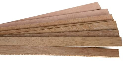 Listelli in compensato da 3 mm, 100 cm, confezione da 10 pezzi, lunghezza circa 100 cm