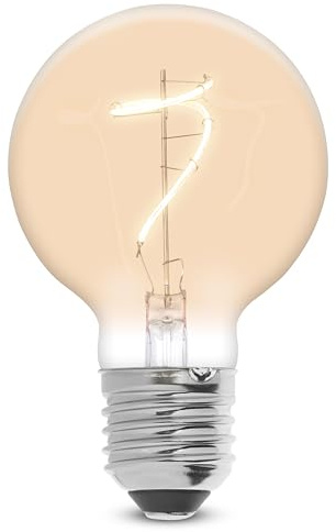 LIGHTDELUX 1 x Edison Vintage Glühbirne E27 2W Retro LED Lampe Warmweiß 1800K Ideal für Nostalgie und Retro Beleuchtung im Haus Café Bar LDS017-1