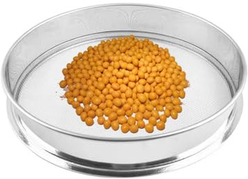 NAKUL Tamiz de Jardín,Cribas de Arena Fina de Acero Inoxidable,Tamiz de Compost,Redondo,Tamizador de Tierra y Jardinería Grande para Piedra,Semillas,Líquido Diámetro 30 cm