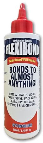 Flexibond PVA/VAE Glue (250ml) - Extra Strong Arts & Crafts and DIY Glue - Transparent, Flexible, Non-Toxic, Dries Clear