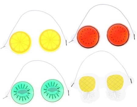 DRESSOOS Cartoon Auge Pads PVC Gel Früchte Schlaf Maske Kalt Wärme Kompresse Hause Dekorative