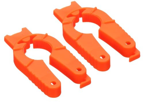 sourcing map 2 apriscatole per mani deboli, apribottiglie in plastica, apribottiglie, apribottiglie, tappo avvitabile, per donne anziane, colore arancione