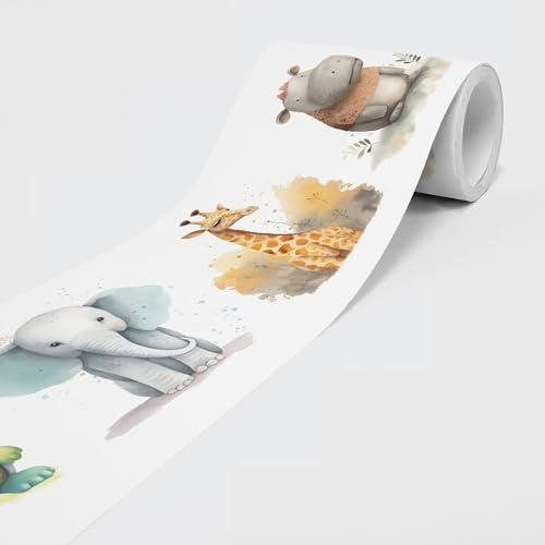 Dimex Selbstklebende Bordüre TIERE - Tapetenbordüre Wandbordüre - Dekorative Wandtatto für Wände, Möbel, Decken, Tapeten, Türen - auf 5 m x 0,15 m je Rolle