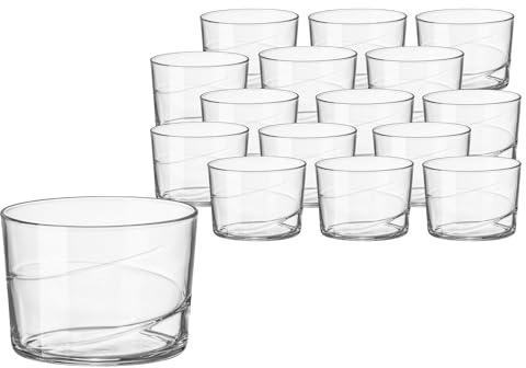 Bormioli Rocco Bodega Swirl Lot de 12 verres à rhum 205,5 g Design spirale avec technologie Secure Edge pour une durabilité améliorée, résistants aux chocs, fabriqués en Italie, passent au