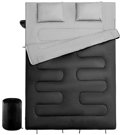 Doppelschlafsäcke Für Erwachsene Leicht | Kaltwetter-Campingschlafsack Backpacking Ausrüstung Must Haves Outdoor Wohnmobil Reisen Wandern für Mädchen Jugendliche