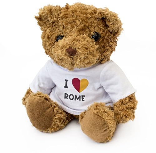 Big Red Egg I LOVE ROME FLAG - Teddy Bear - Cute Cuddly Soft - Italy Gift Present
